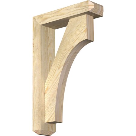 Ekena Millwork Westlake Craftsman Rough Sawn Bracket w/ Offset Brace, Douglas Fir, 4"W x 14"D x 22"H BKT0402X14X22WTL04RDF